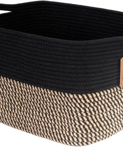 Goodpick Cube Storage Bins - Towel. Book. Cloth. Shoes. Closet Shelf Woven Baskets for Office. Baby Laundry. Toys. 13''x10''x9''
