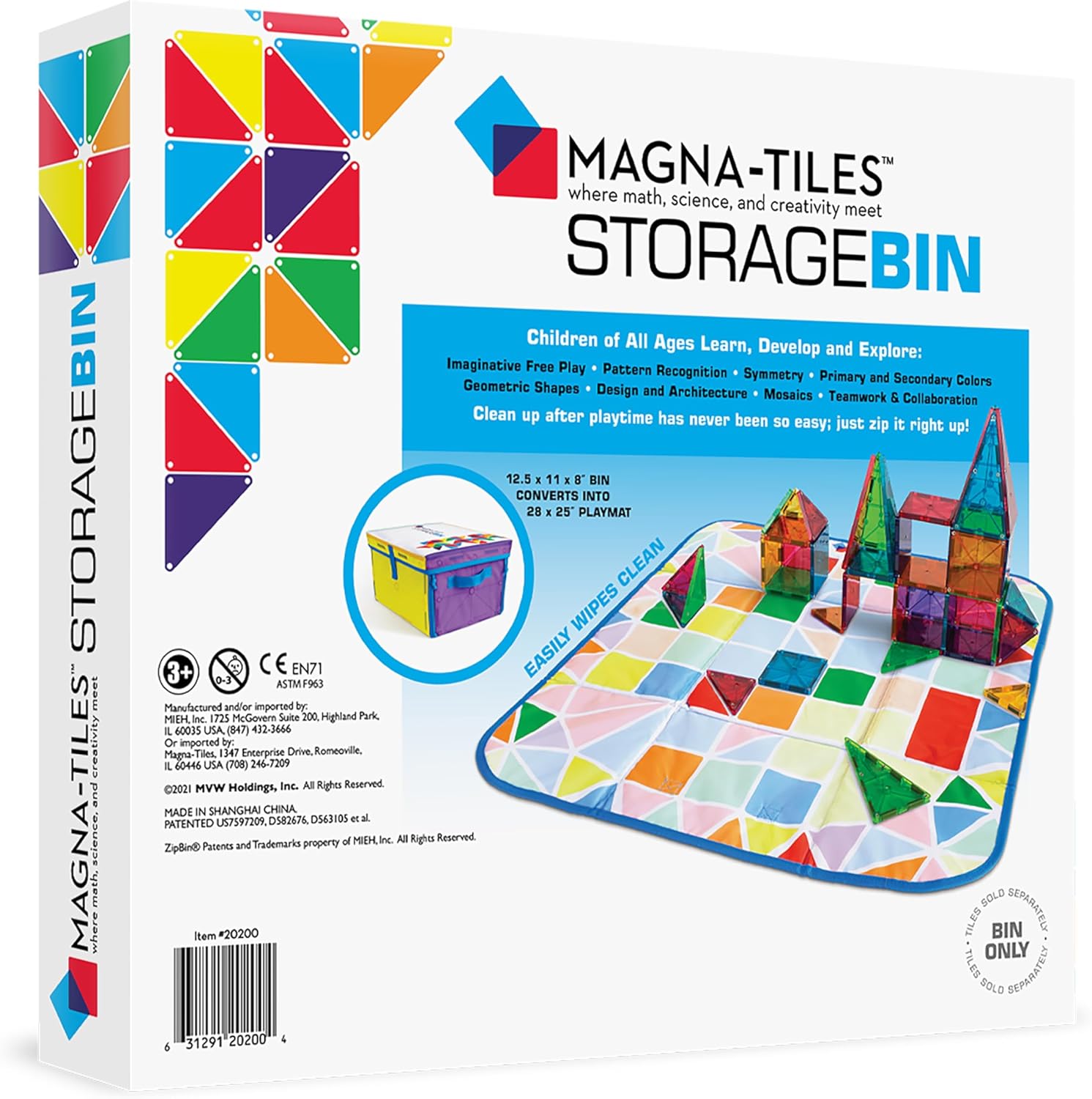 MAGNA-TILES Storage Bin & Interactive Play-Mat. The Original Magnetic Building Brand - Image 2