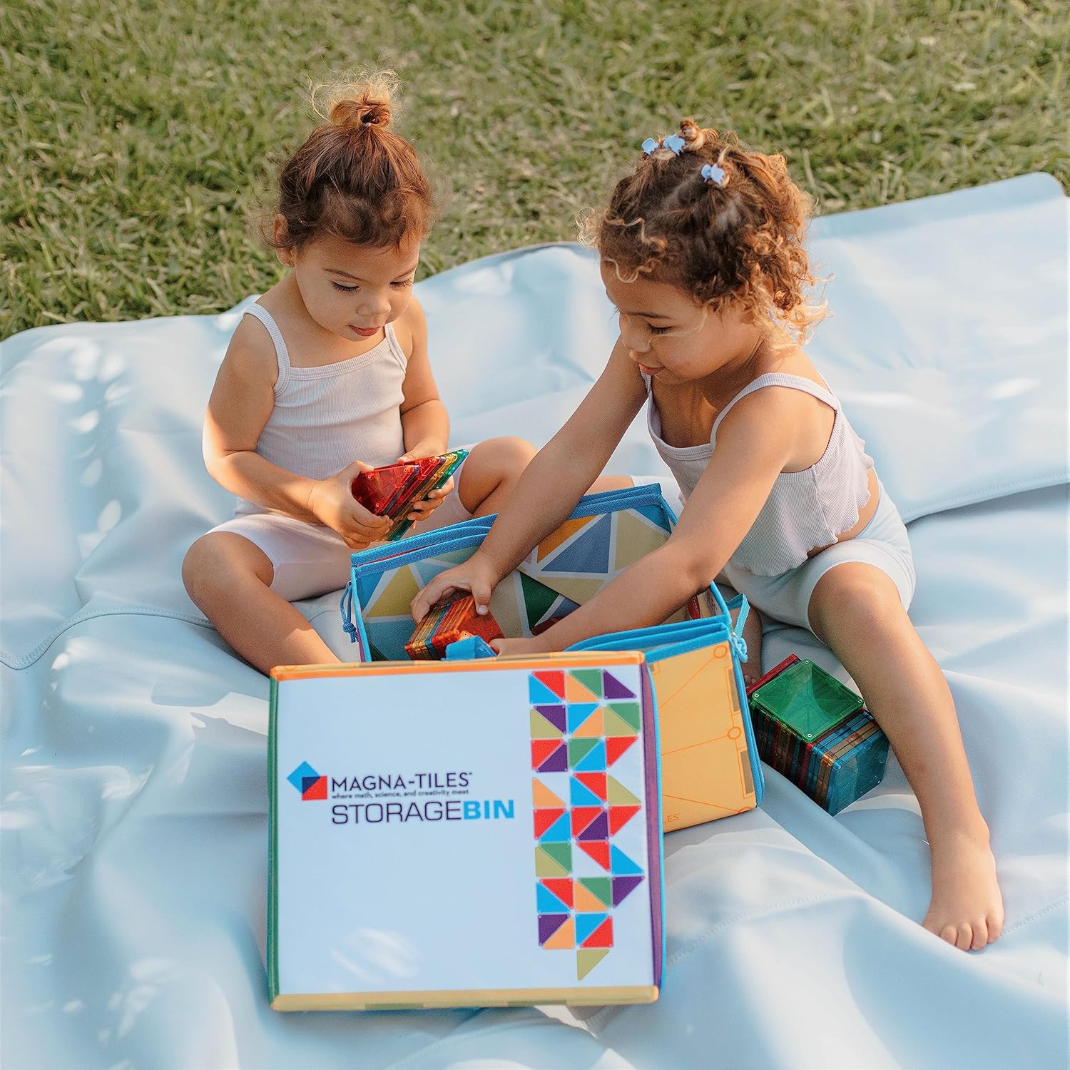 MAGNA-TILES Storage Bin & Interactive Play-Mat. The Original Magnetic Building Brand - Image 3