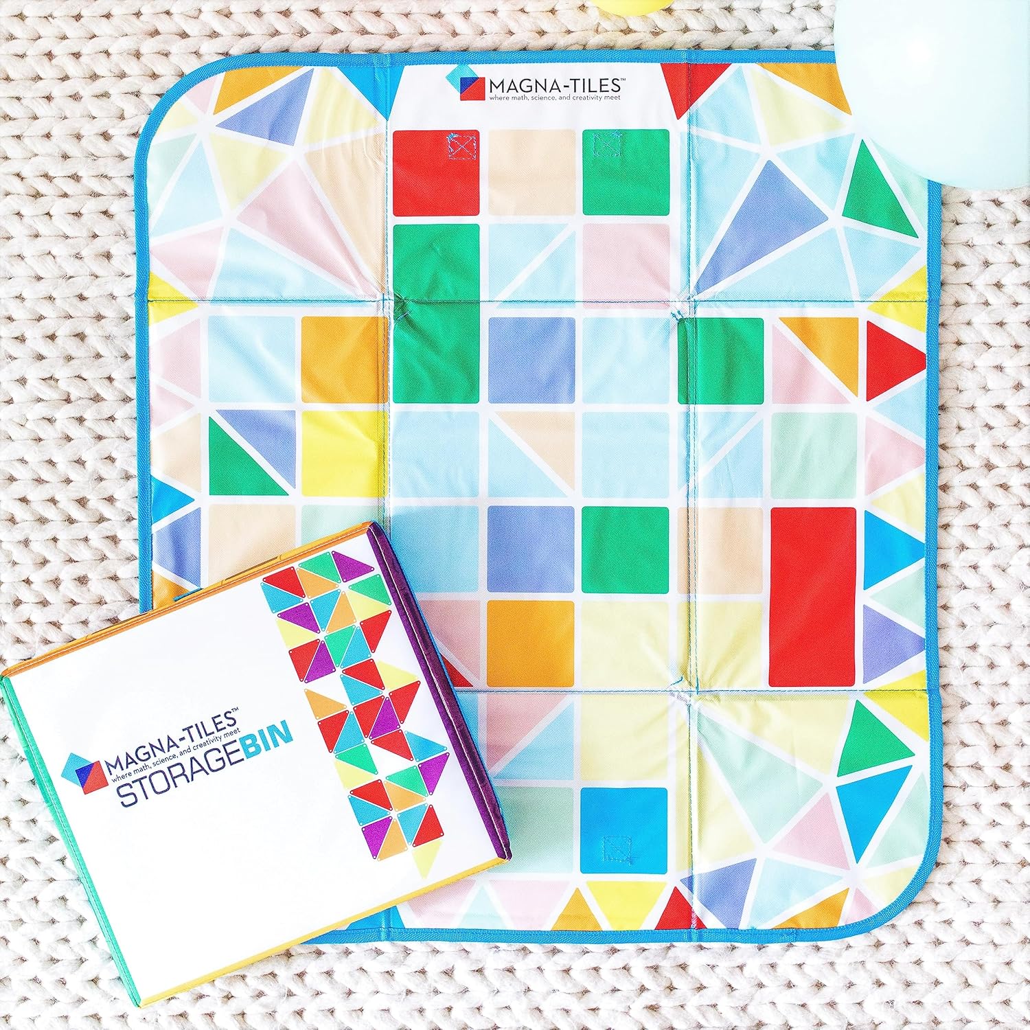 MAGNA-TILES Storage Bin & Interactive Play-Mat. The Original Magnetic Building Brand - Image 4